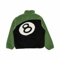 Stussy 8 Ball Sherpa Reversible Jacket Green Black