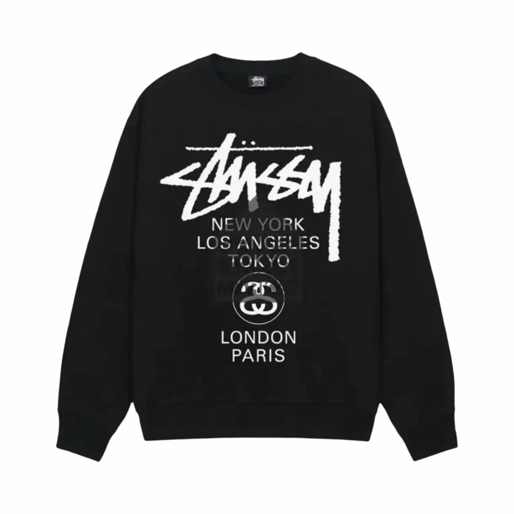 Stussy Dover Street Market Crewneck Black White