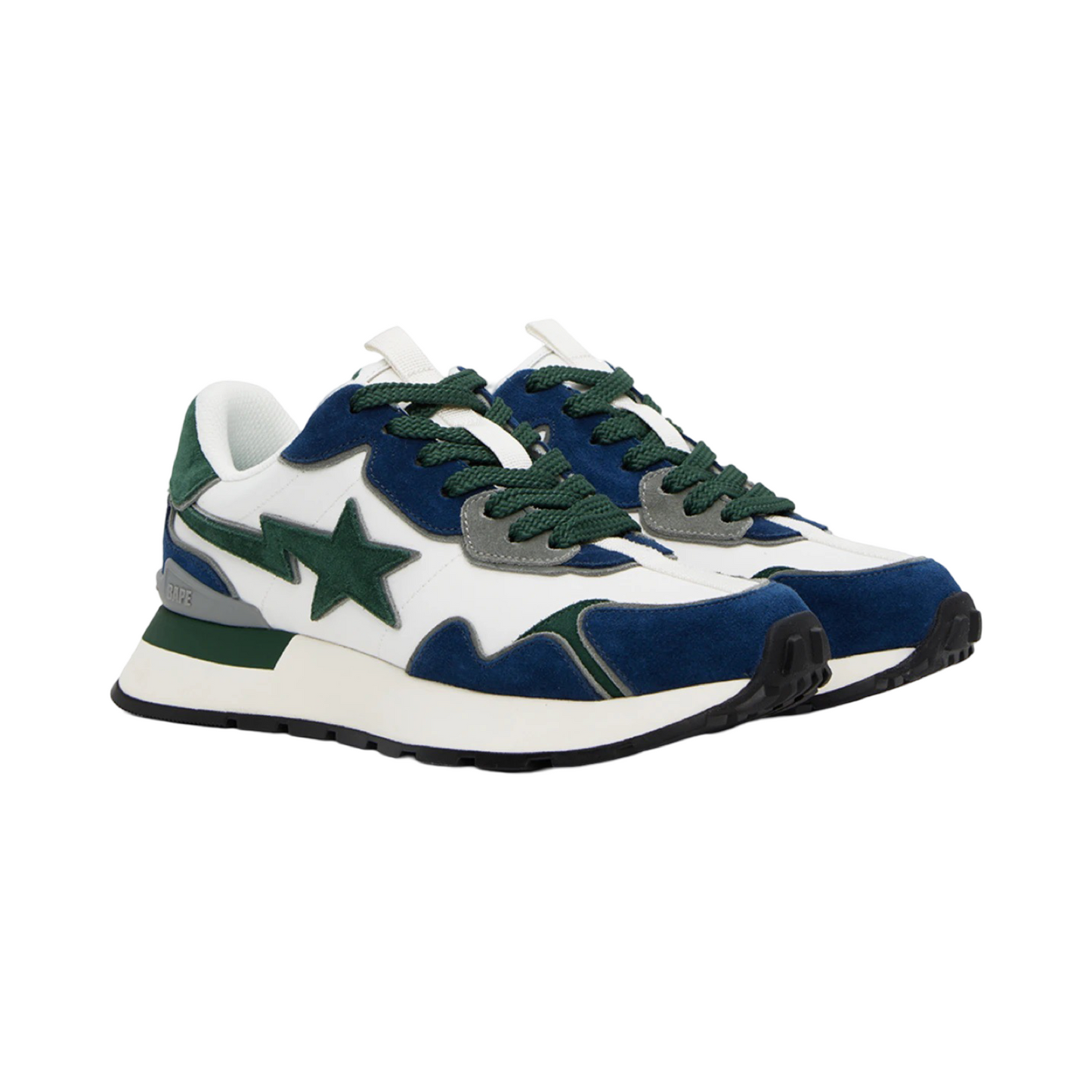 Bape Roadsta White Green Navy