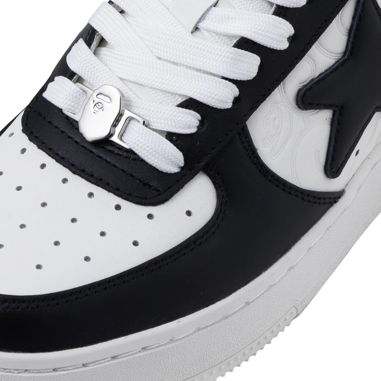 A Bathing Ape Bapesta #3 M1 Black White Black