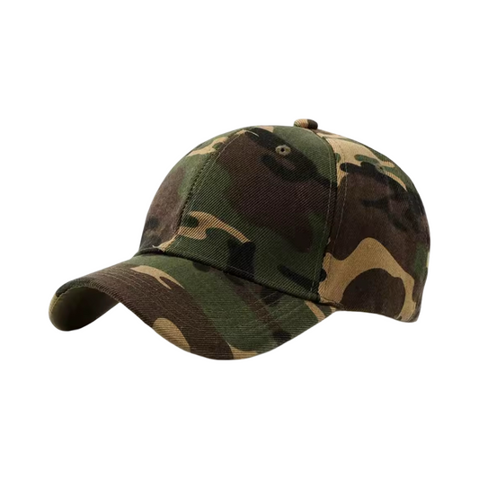 Green Camo Baseball Cap Velcro Strap