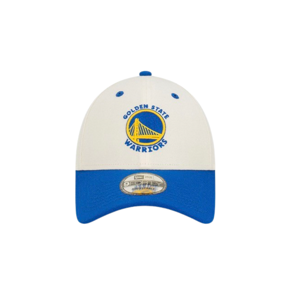 New Era 940 Snapback Two Tone Championship Golden State Warrior White Yellow Blue Cap