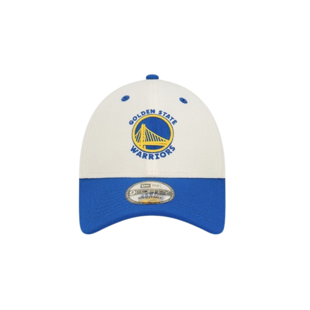 New Era 940 Snapback Two Tone Championship Golden State Warrior White Yellow Blue Cap