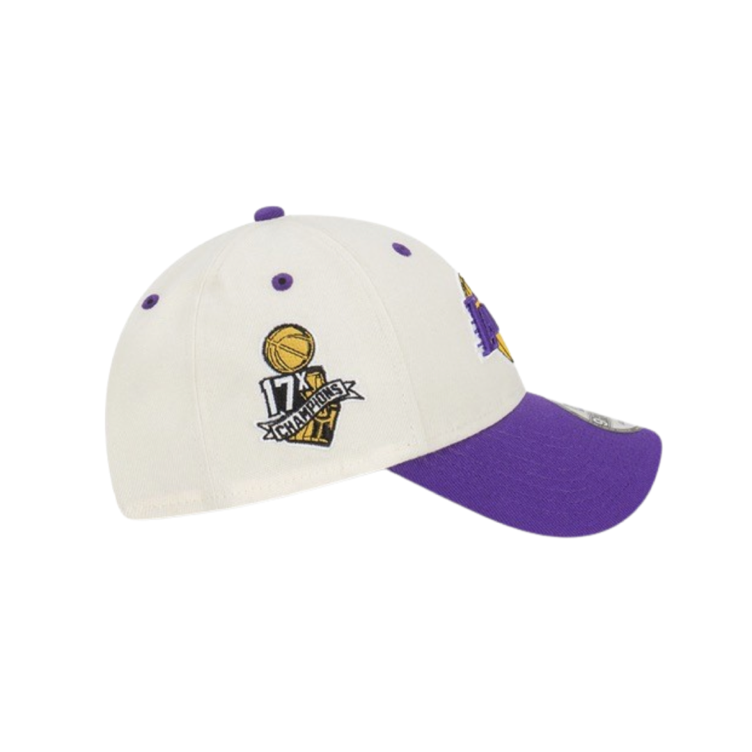 New Era 940 Snapback Two Tone Championship Los Angeles Lakers White Yellow Purple Cap