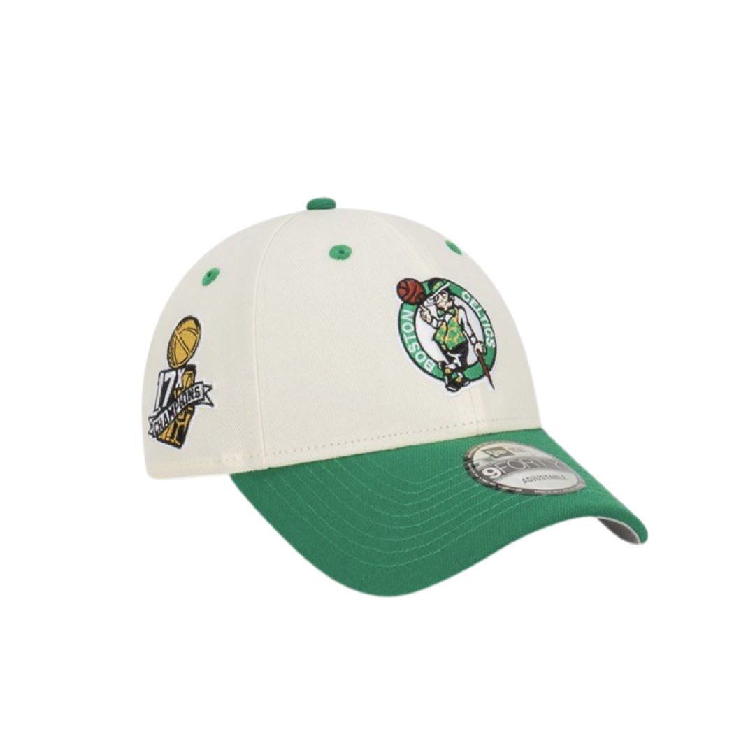 New Era 940 Snapback Two Tone Championship Boston Celtics White Green Cap