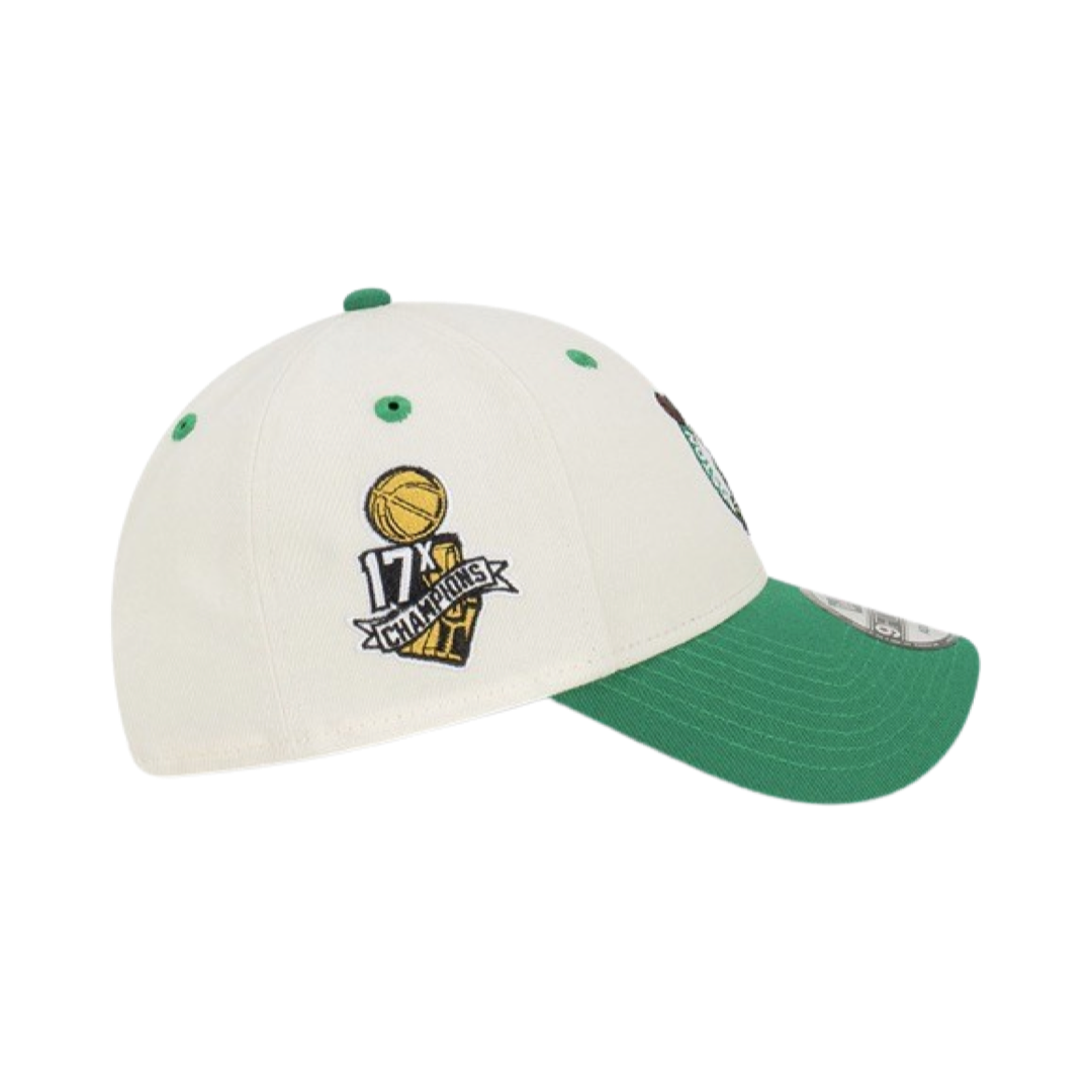 New Era 940 Snapback Two Tone Championship Boston Celtics White Green Cap