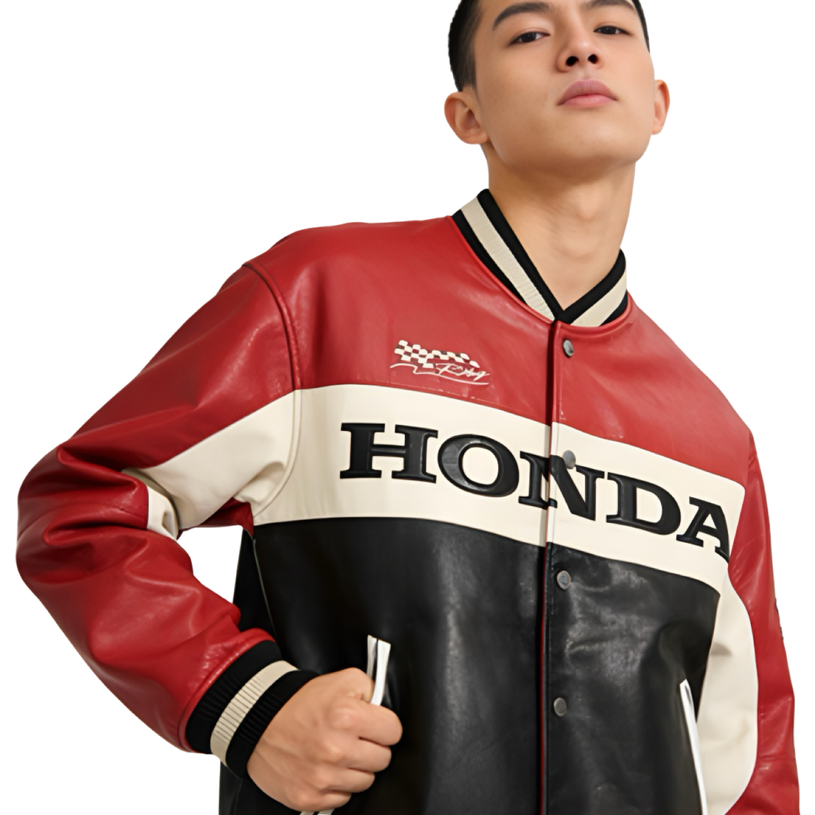 Honda SS26 Biker Jacket Red Black White
