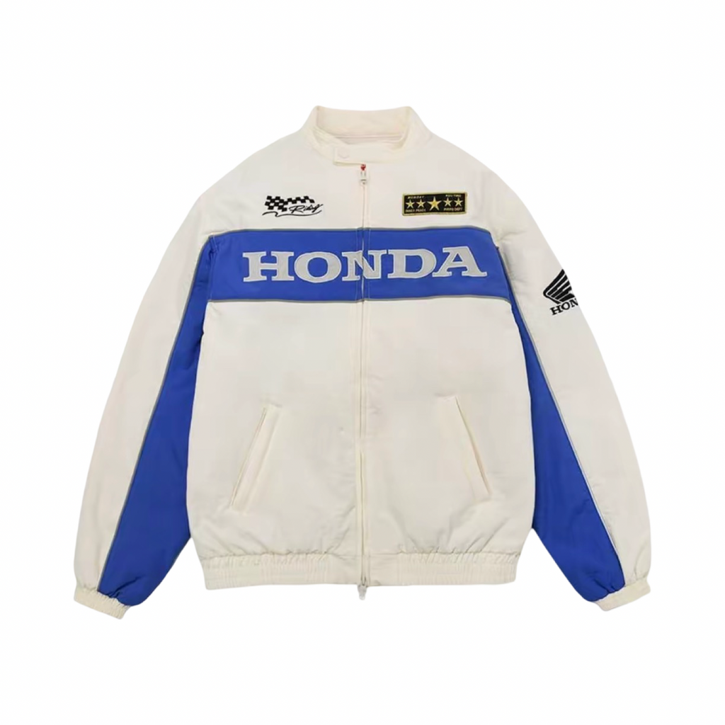 Honda SS26 Biker Jacket White Blue