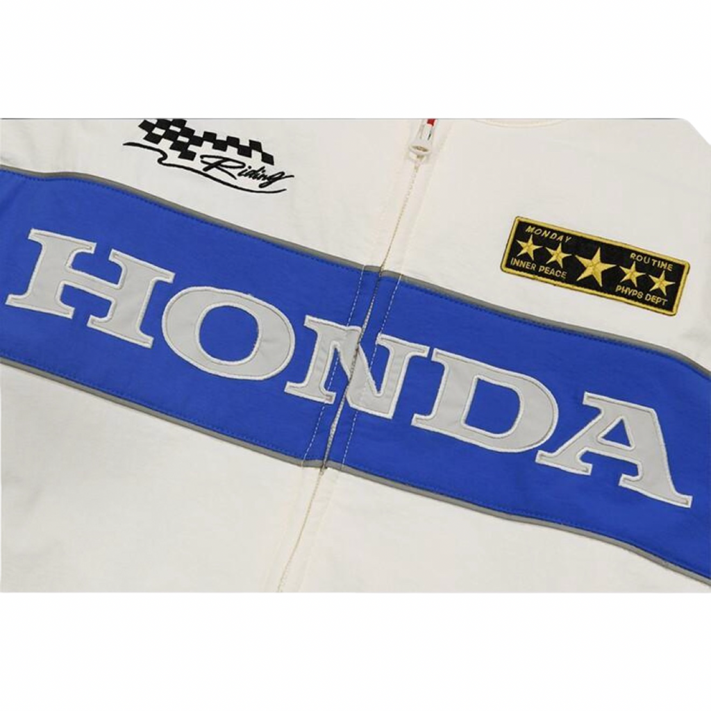 Honda SS26 Biker Jacket White Blue