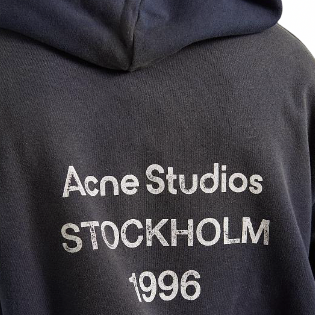 Acne Studios Dusty Black Wash Hoodie Fleece