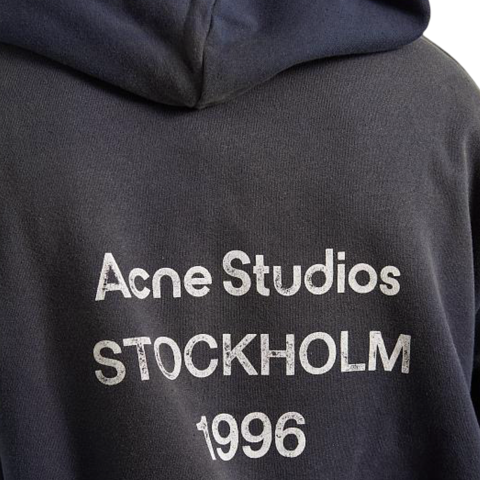 Acne Studios Dusty Black Wash Hoodie Fleece