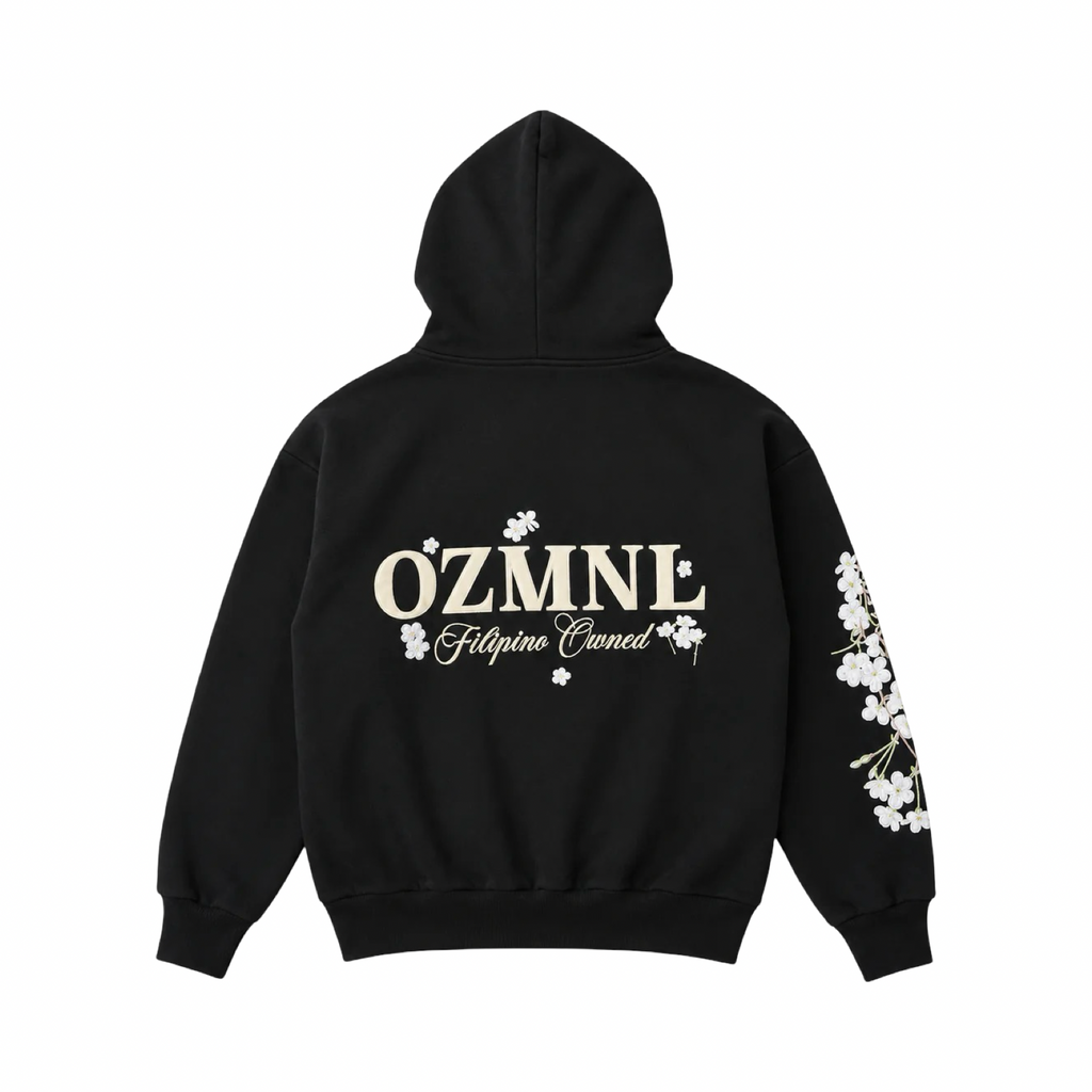 OZMNL Sampaguita Luxury Hoodie Black