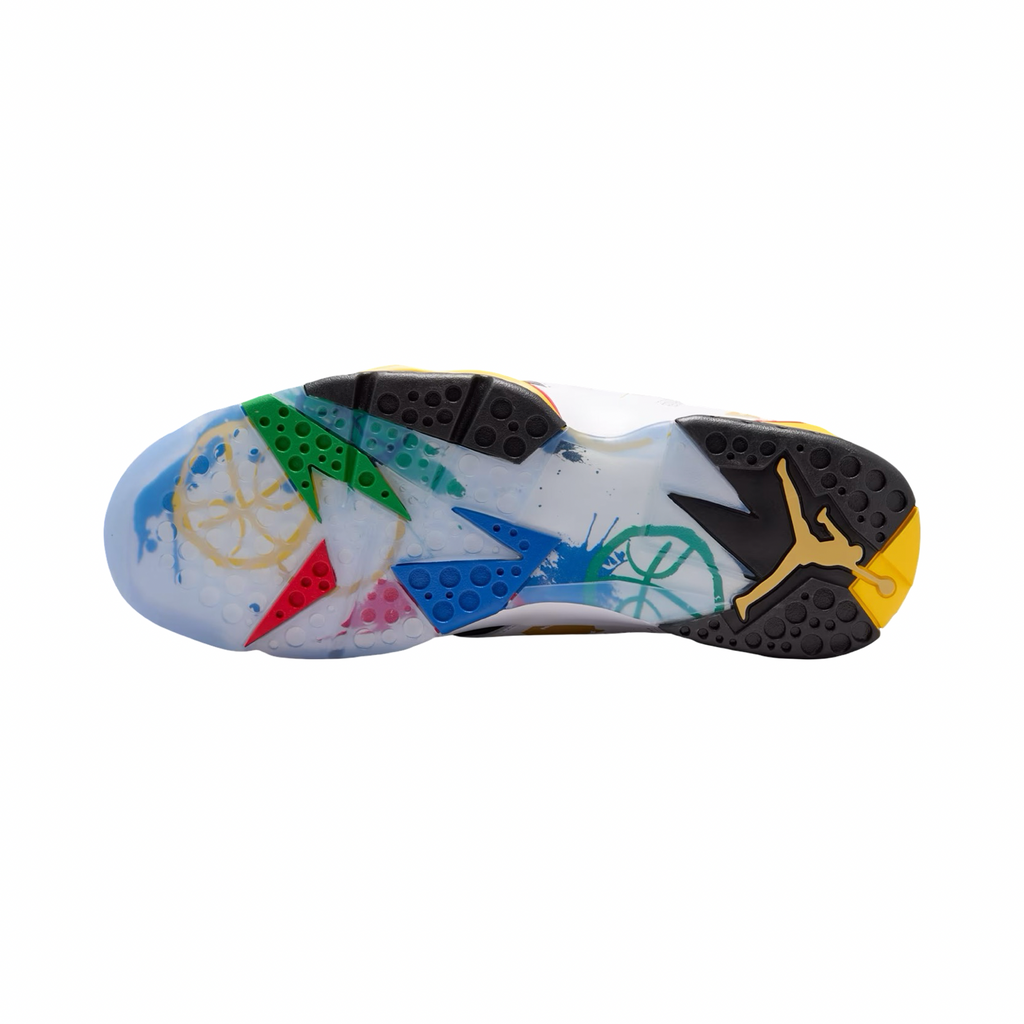 Air Jordan 7 Miro 2026 White Met Gold Red Green Royal Blue IQ6573-100