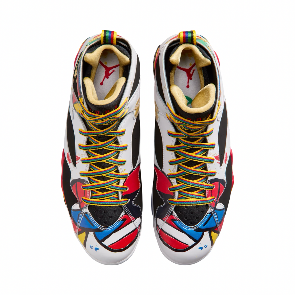 Air Jordan 7 Miro 2026 White Met Gold Red Green Royal Blue IQ6573-100
