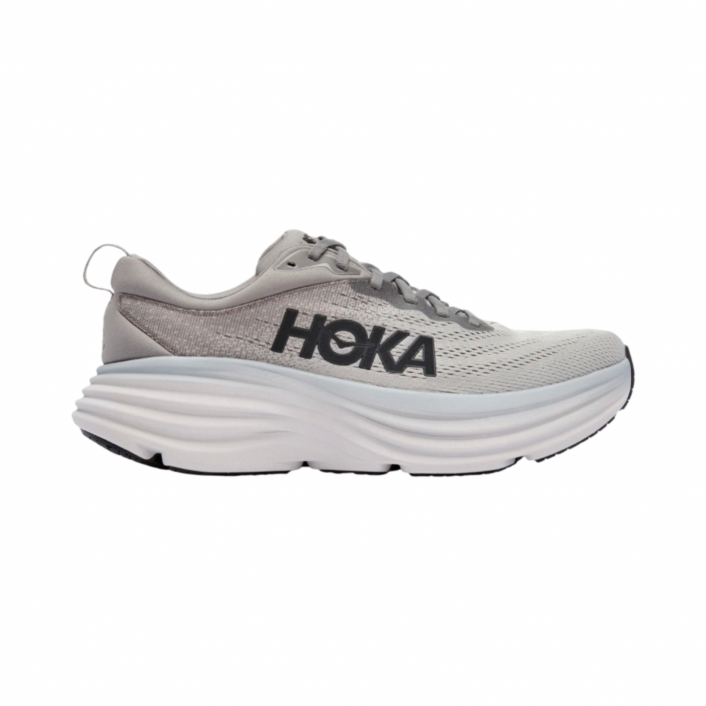 Men's Hoka Bondi 8 Shark X-Wide 4E Width Grey Black