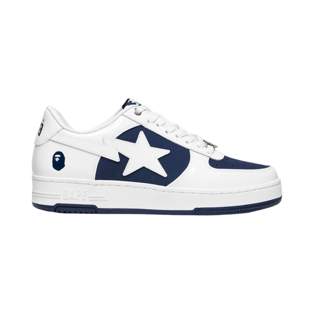 A Bathing Ape Bapesta #6 M2 Low Navy White