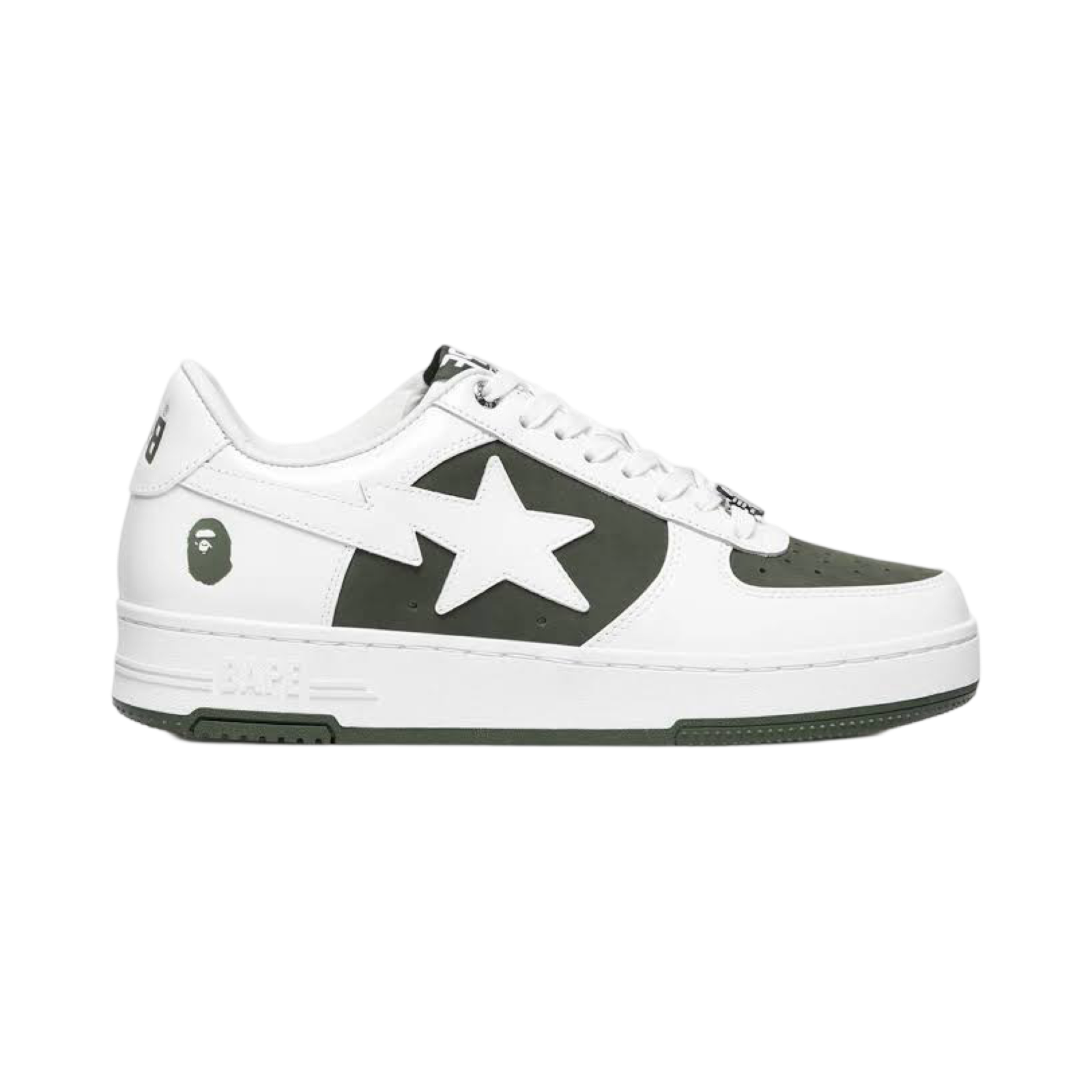 A Bathing Ape Bapesta #6 M2 Low Olive White