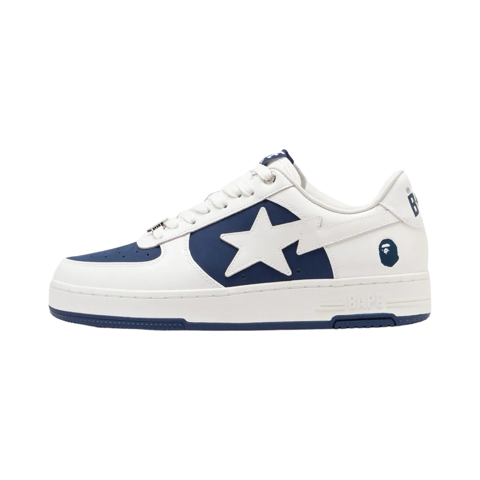 A Bathing Ape Bapesta #6 M2 Low Navy White