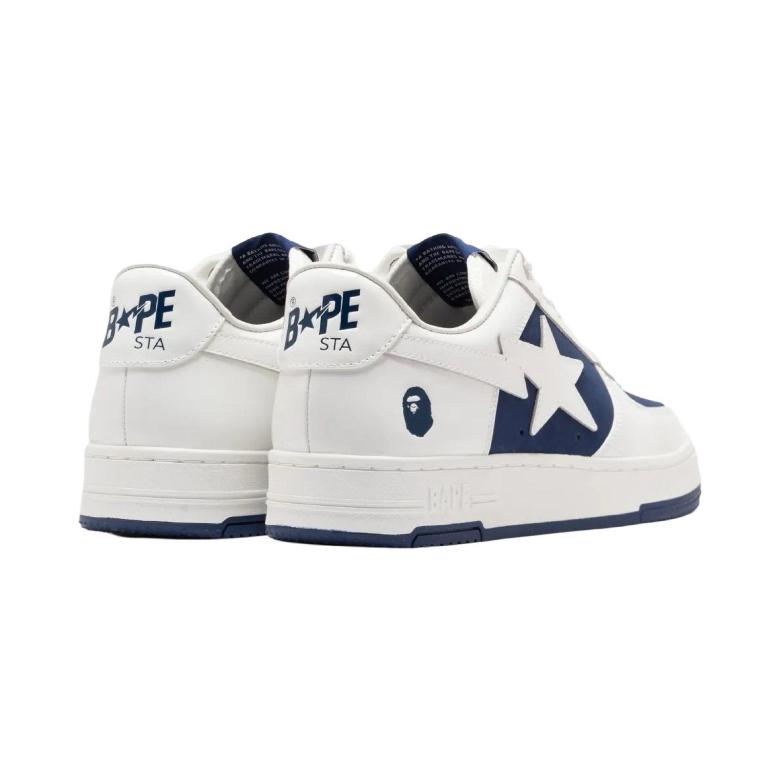 A Bathing Ape Bapesta #6 M2 Low Navy White