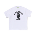 A Bathing Ape Bape College Monogram Tee White Black