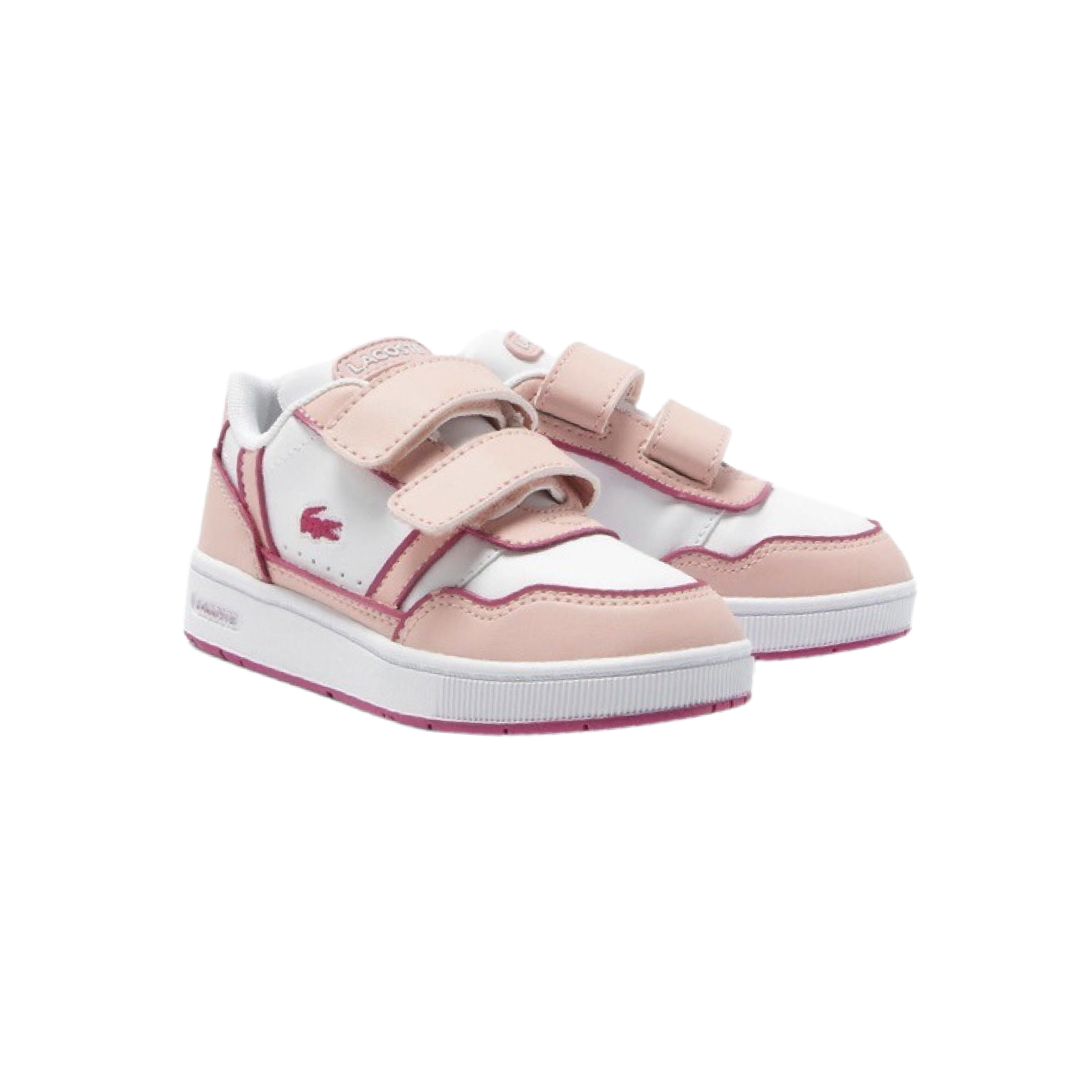 Toddler Lacoste T-Clip 2235 White Pink White