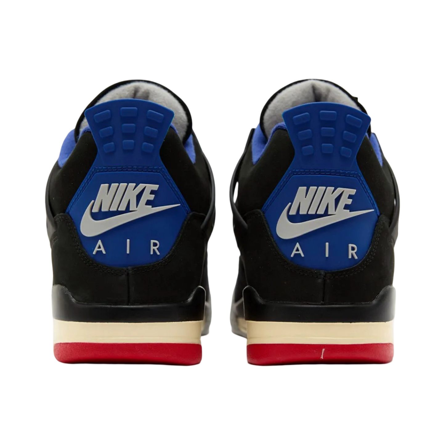 Air Jordan 4 'Rare Air' (White Text) Black Fire Red Deep Royal Blue