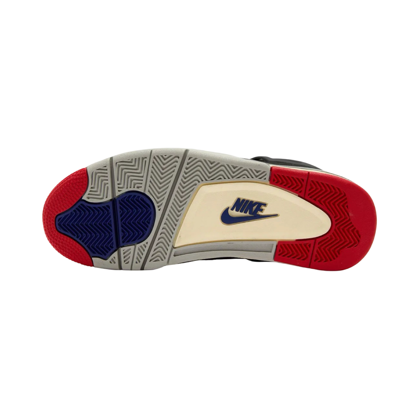 Air Jordan 4 'Rare Air' (White Text) Black Fire Red Deep Royal Blue