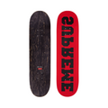 Supreme Reverse Font Skateboard SS25 Red Black