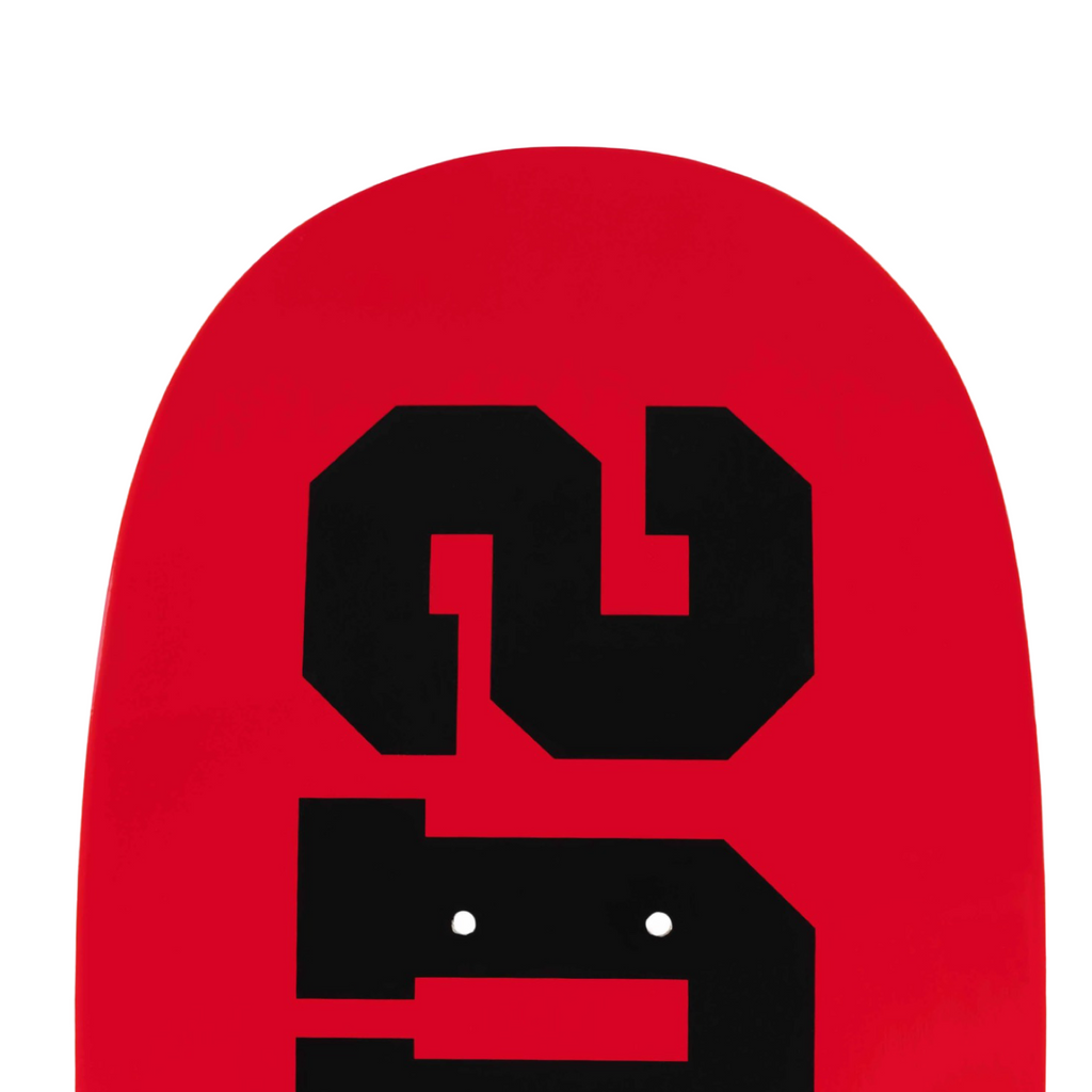 Supreme Reverse Font Skateboard SS25 Red Black