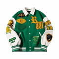 Rocawear Varsity Jacket Green Yellow White
