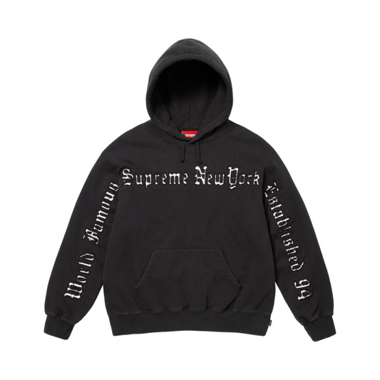 Supreme Contrast Cutout Hoodie Sweatshirt SS25 Black