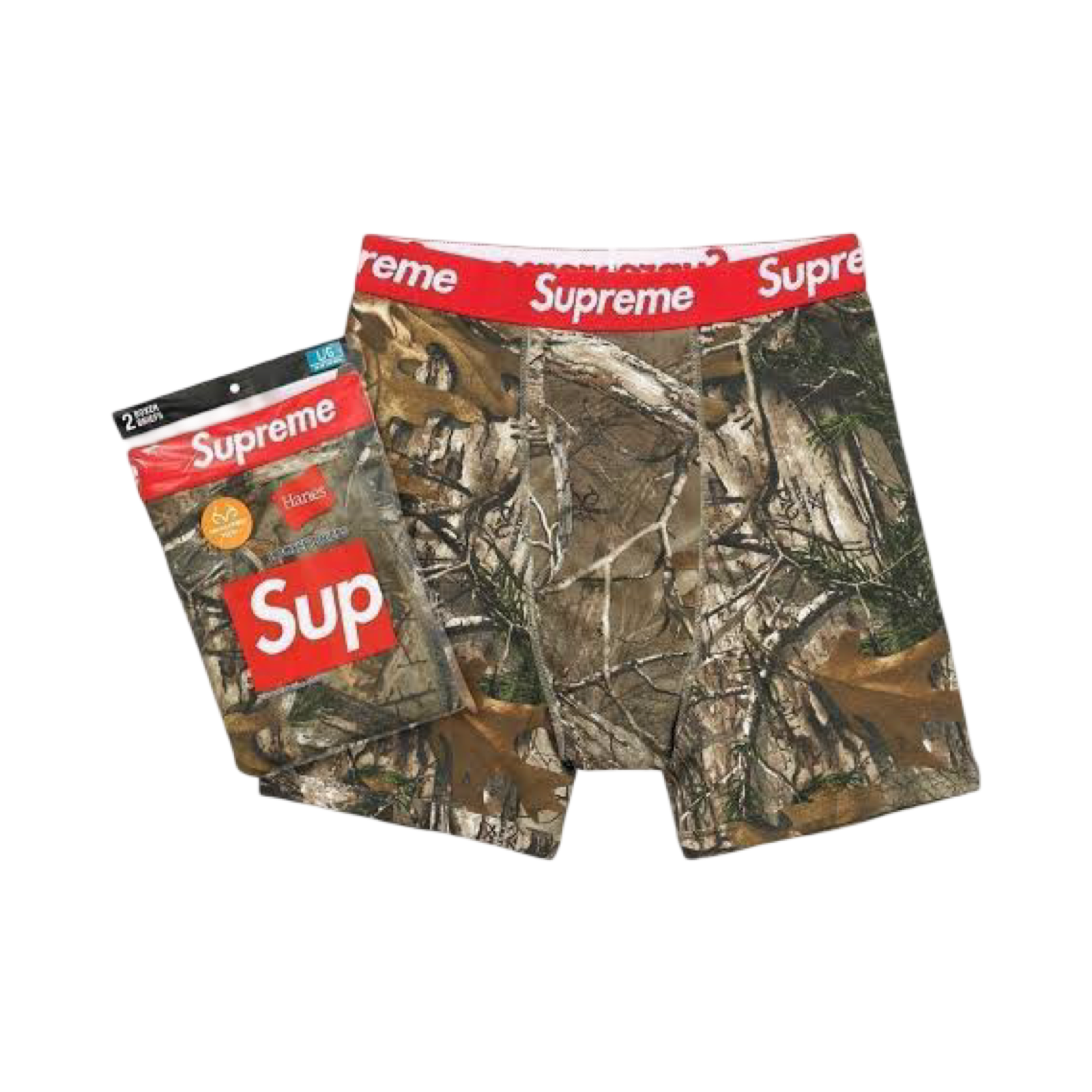 Supreme Hanes Boxer Briefs (2 Pack) Real Tree