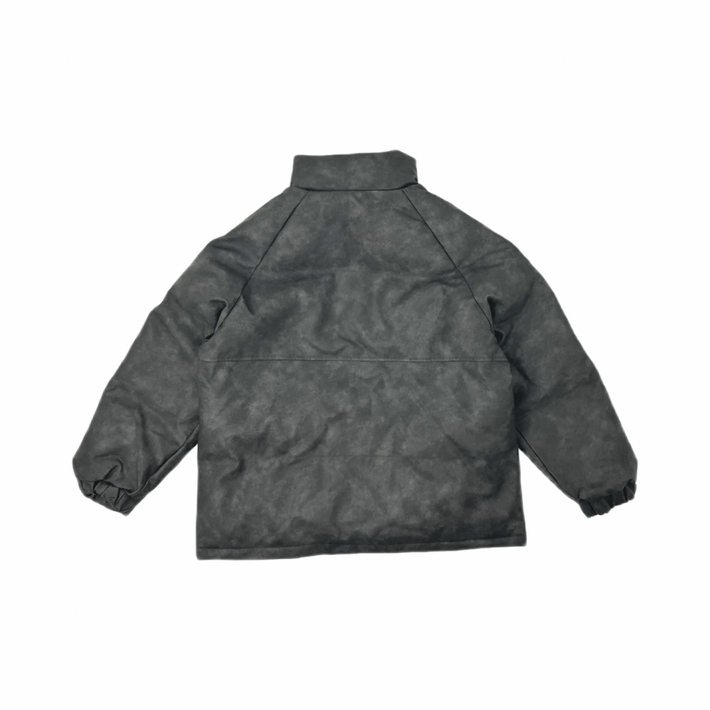 Kawasaki Logo Puffer Jacket Grey White