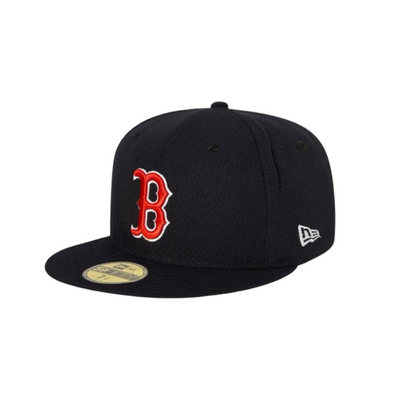 New Era 59Fifty Boston Redsox Navy White Red Fitted Cap
