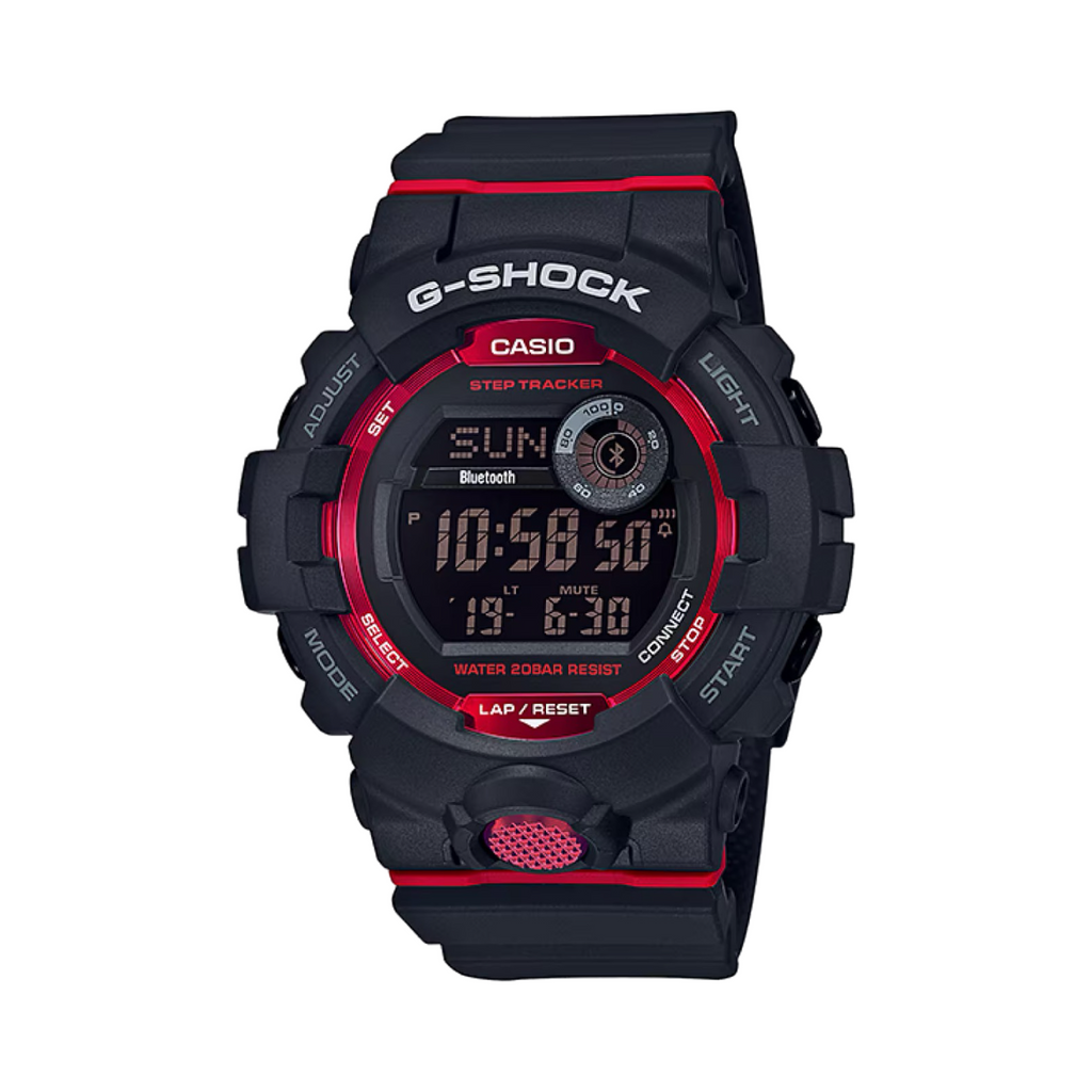 G-Shock Digital Step Tracker Black Red GBD800-1D