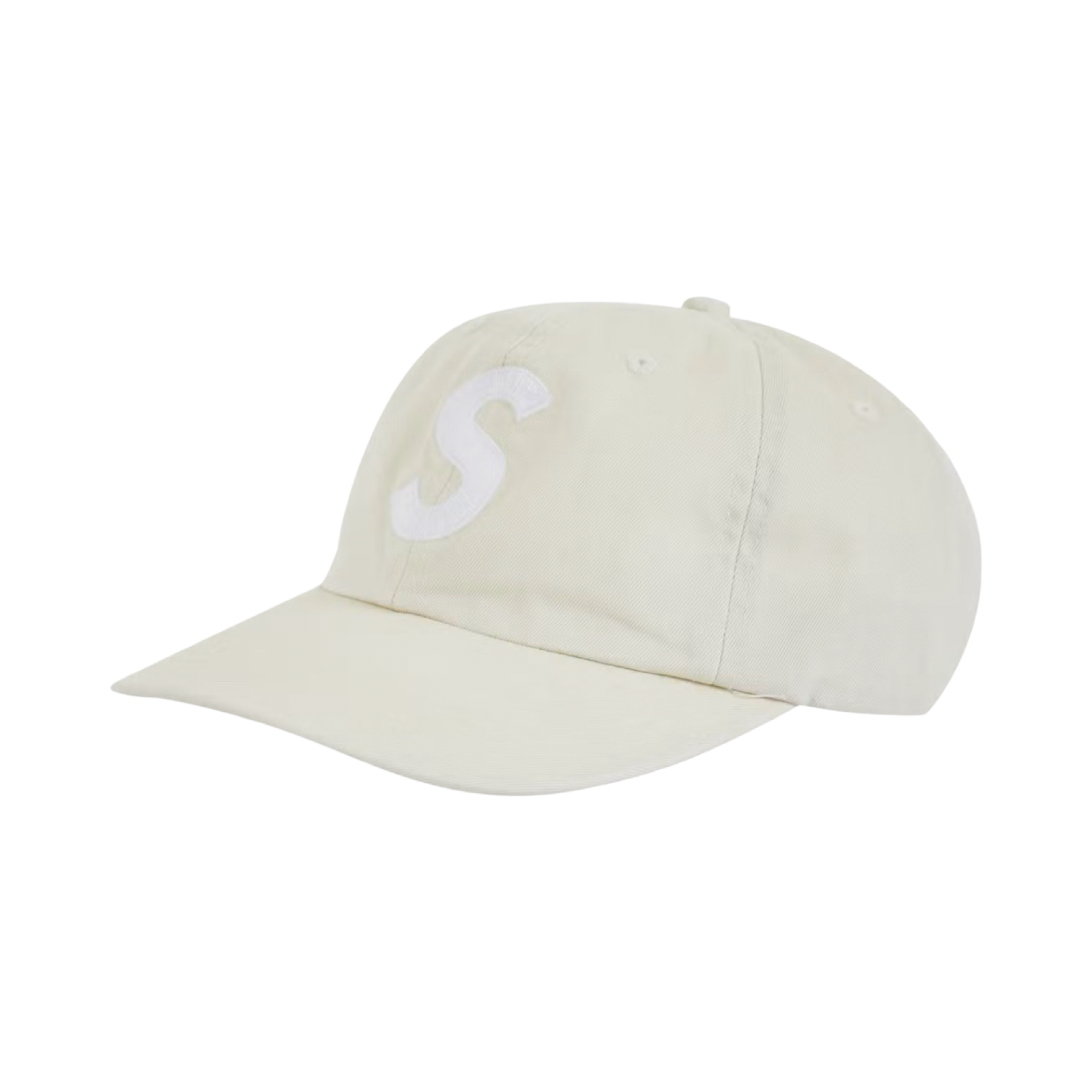 Supreme FW23 Pigment Coated Canvas S Logo 6 Panel Cap Natural
