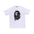A Bathing Ape x OVO Crocodile Print Bape Head Tee Black Camo