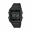 Casio W221H-1B Black Resin Band Digital Watch