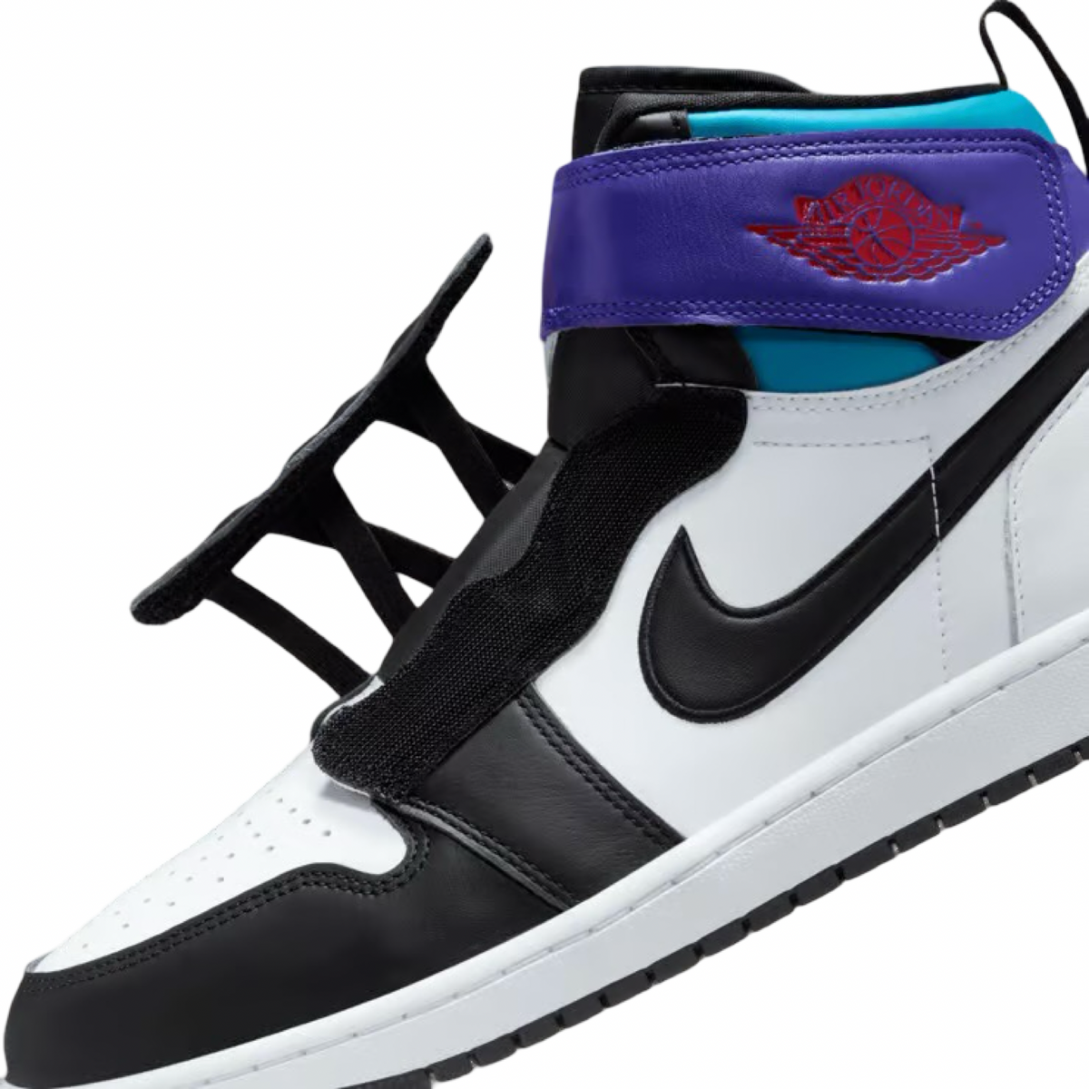 Air Jordan 1 Hi Flyease Aqua White Court Purple Tropical Twist Varsity Red CQ3835-154
