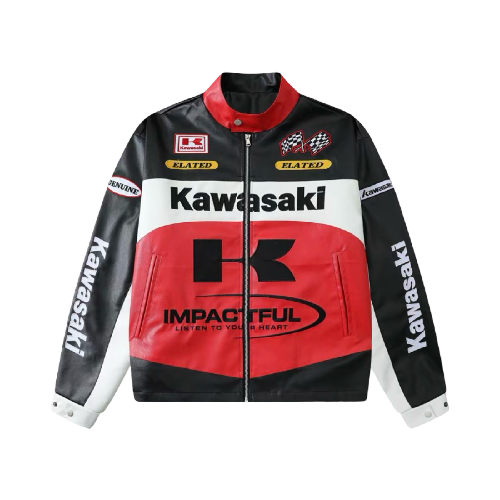 Kawasaki Racing Jacket White Red Black