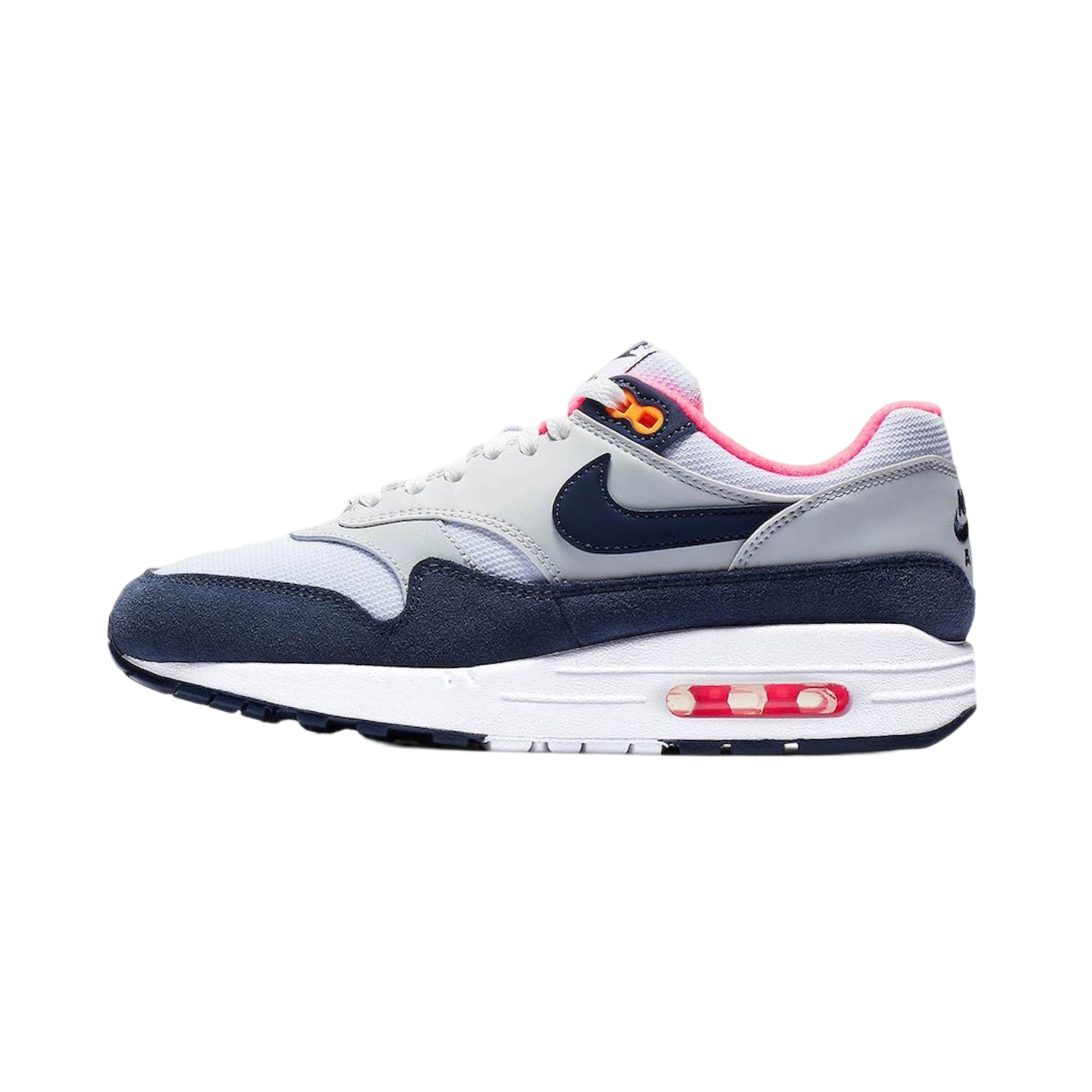 Women's Nike Air Max 1 Pure Platinum Midnight Navy Racer Pink