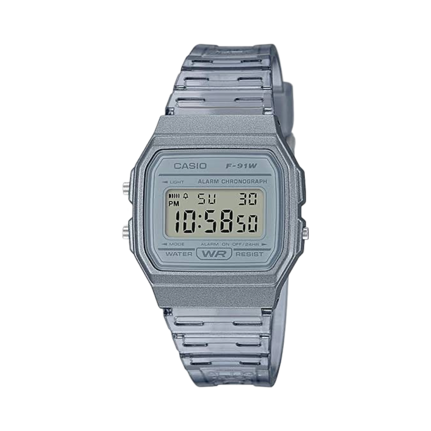 Casio Digital Grey Resin Band Watch F91WS-8D