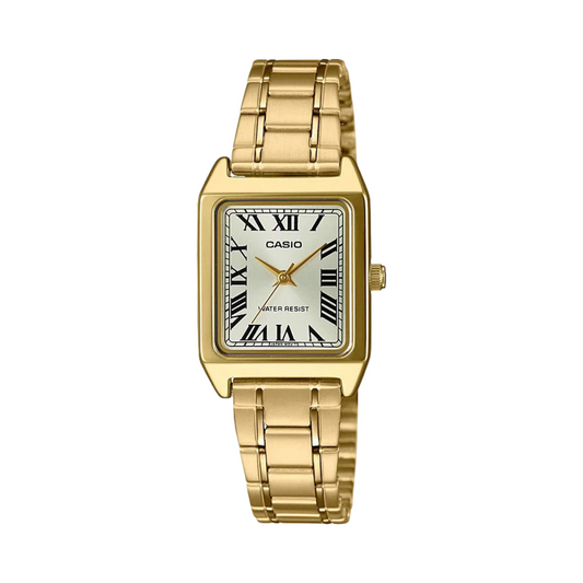 Casio Ladies LTPV007G-9B Gold Tone Analogue Band Watch