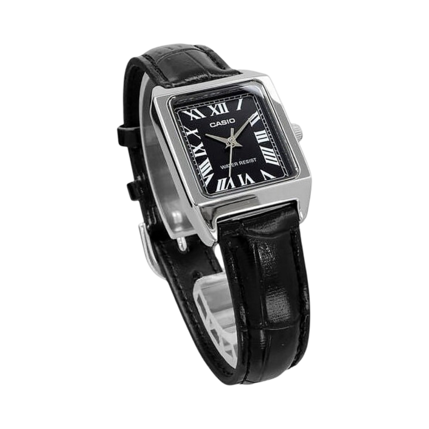 Casio Ladies Classic LTPV007L-7B1  Analogue Watch Silver Black Black Leather Band