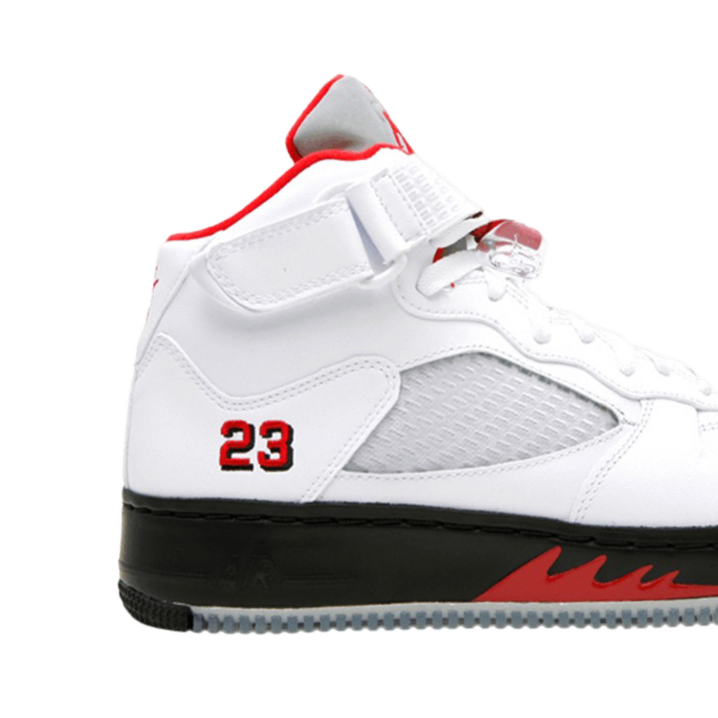 Air Jordan Force 5 Fusion AJF5 White Varsity Red Black 2008