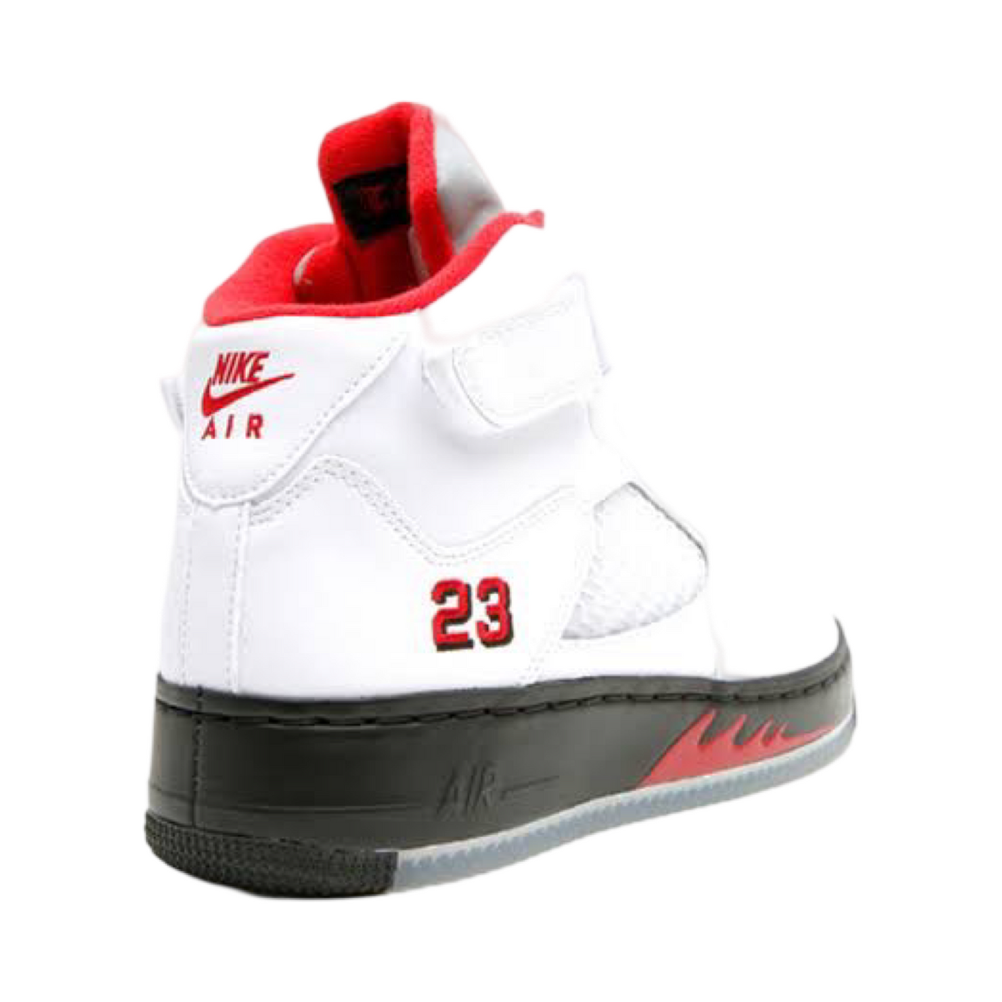 Air Jordan Force 5 Fusion AJF5 White Varsity Red Black 2008