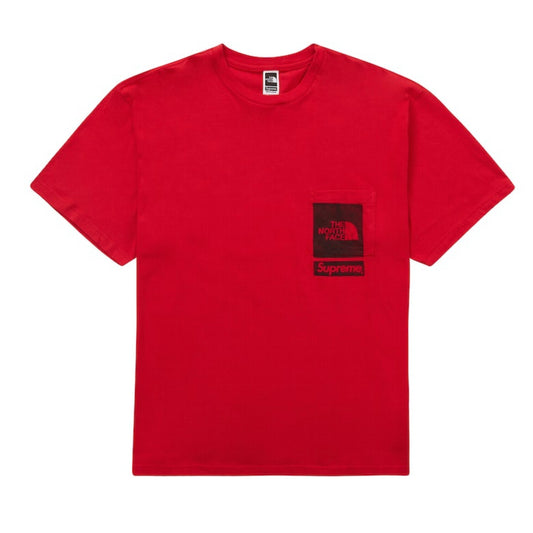 Supreme x The North Face Printed Pocket Tee Red