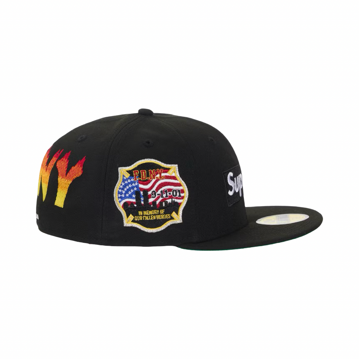Supreme x New Era FDNY Box Logo Cap Black