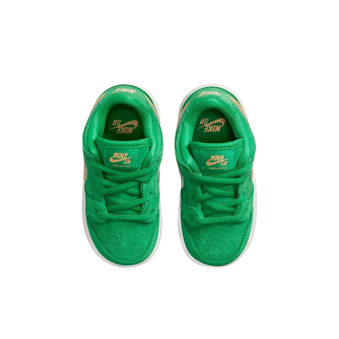 Toddler Nike SB Dunk Low TD St Patrick's Day (TD) Lucky Green Metallic Gold