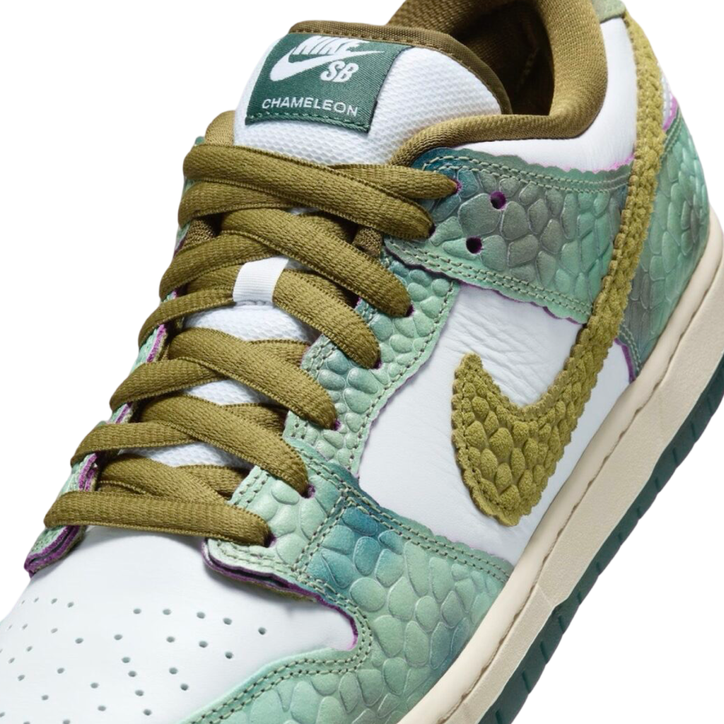 Nike SB Dunk Low Pro QS Oil Green Desert Moss White